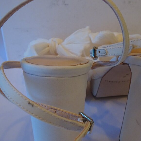 Loeffler Randall Pearl Platform Bow Ankle Strap Sandals Sz 8 NWOB 698 IRRG - Picture 10 of 11